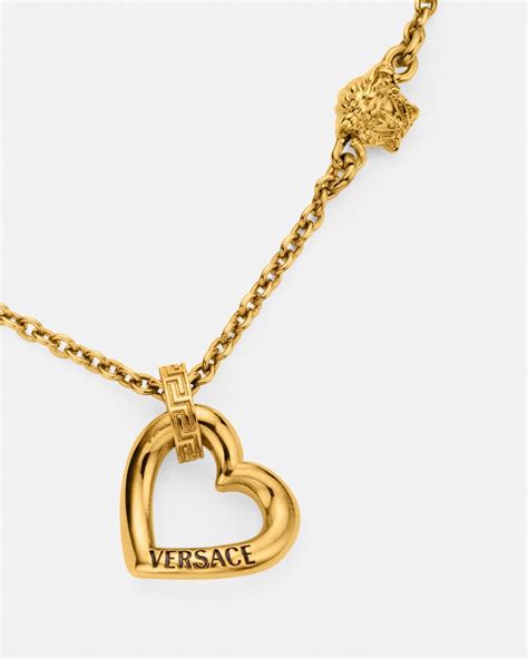 versace heart necklace|versace necklace for men.